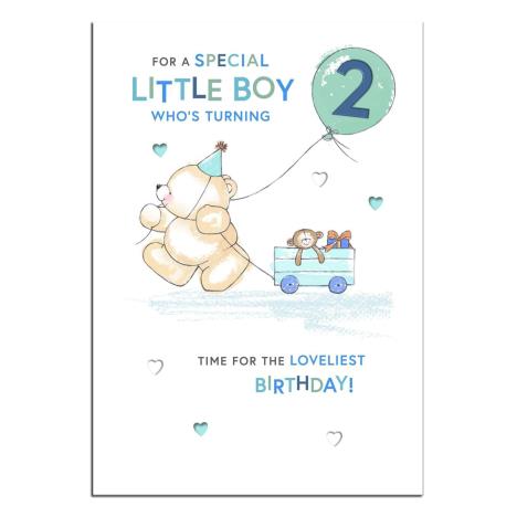 2nd Birthday Little Boy Forever Friends Birthday Card